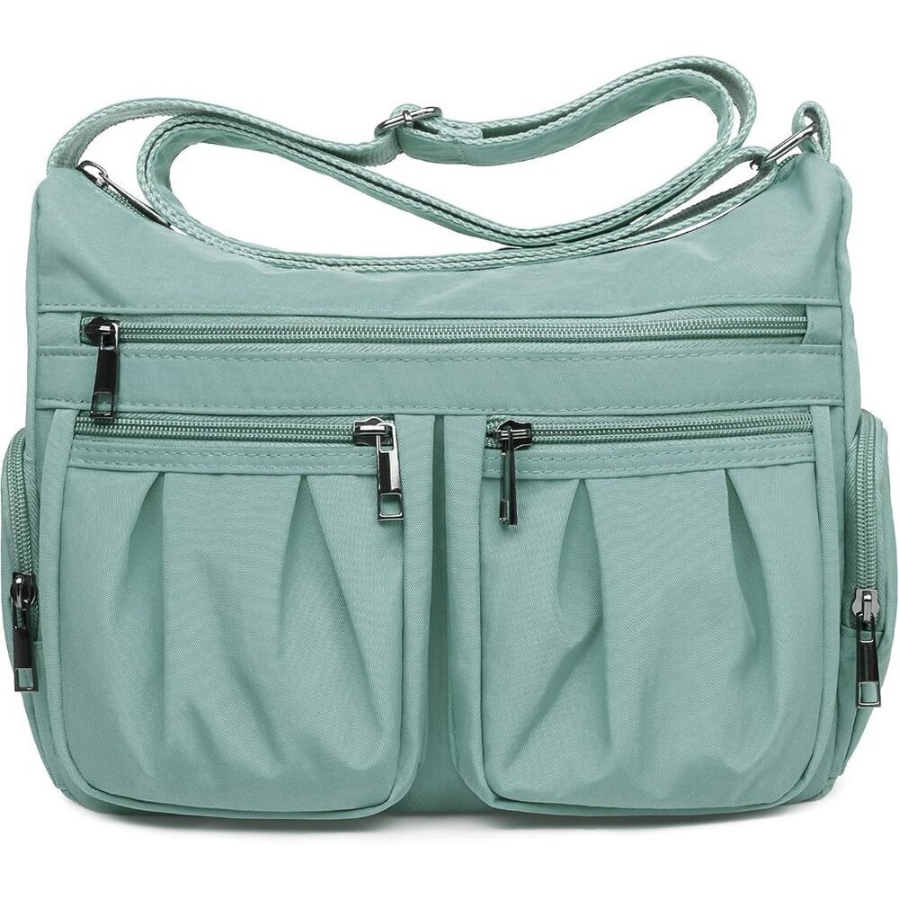 Women Light Green-m Nylon Water Resistant Anti Theft Crossbody Shoulder Bag